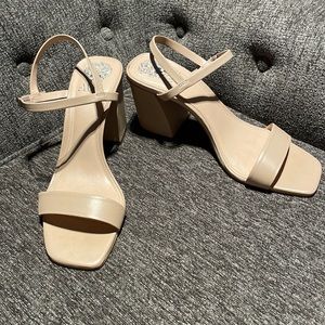 Vince Camuto Nude Block Heels